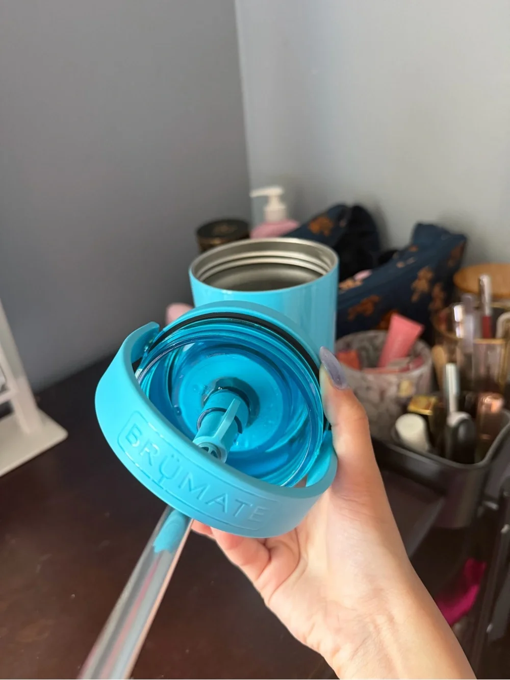 BRUMATE Sky Blue Insulated Sip Bottle with Straw
